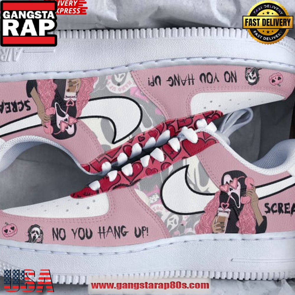 Scream No You Hang Up Limited Edition Air Force 1 Running Sneakers Shoes