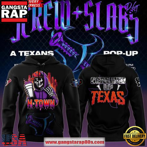 Screw + Slabs H-Town Texans Pop-Up Special All Over Print Hoodie