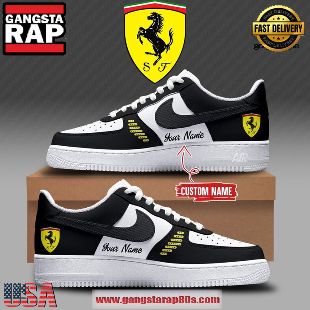 Scuderia Ferrari Monza Special Edition Custom Name Air Force 1 Running Sneakers Shoes