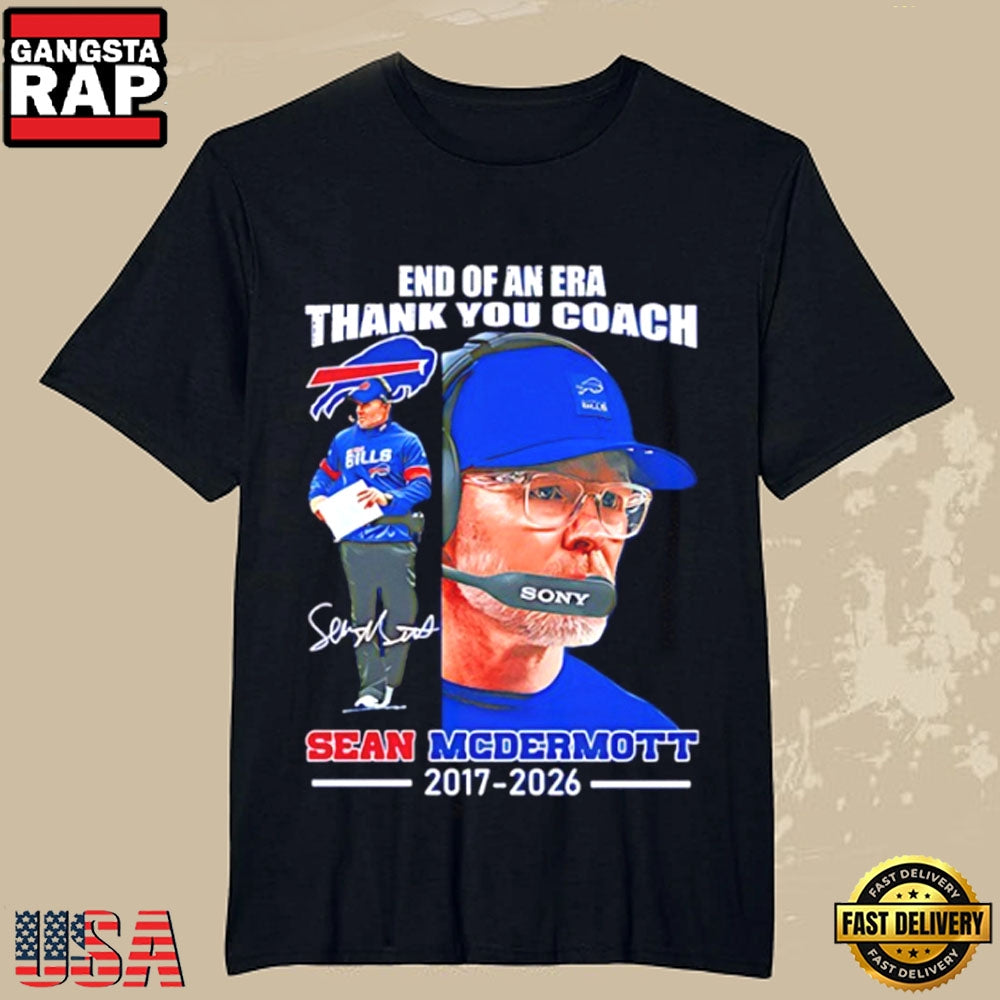 Sean McDermott End Of An Era Thank You Coach 2017-2026 T-Shirt