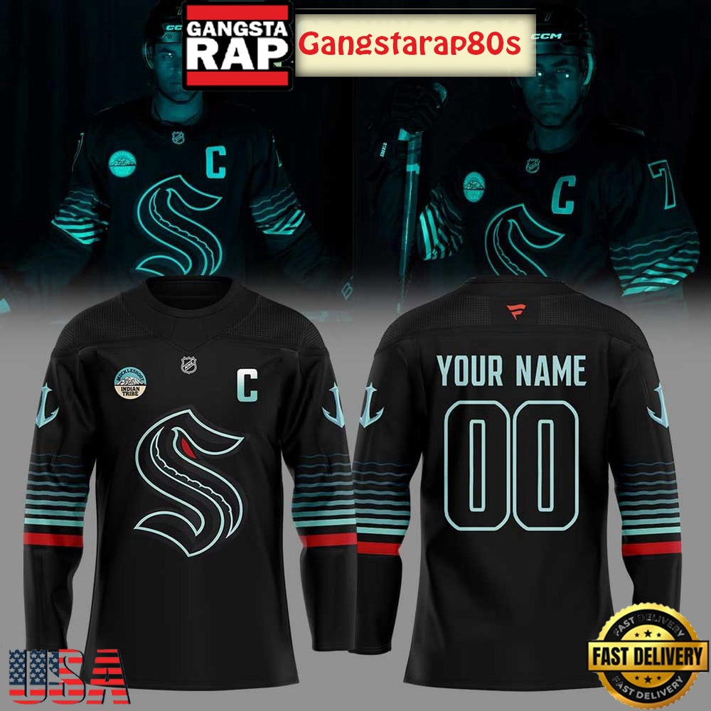 Seattle Kraken Darkness New Season Custom Hockey Jersey