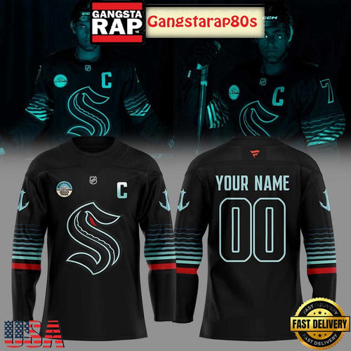 Seattle Kraken Darkness New Season Custom Hockey Jersey