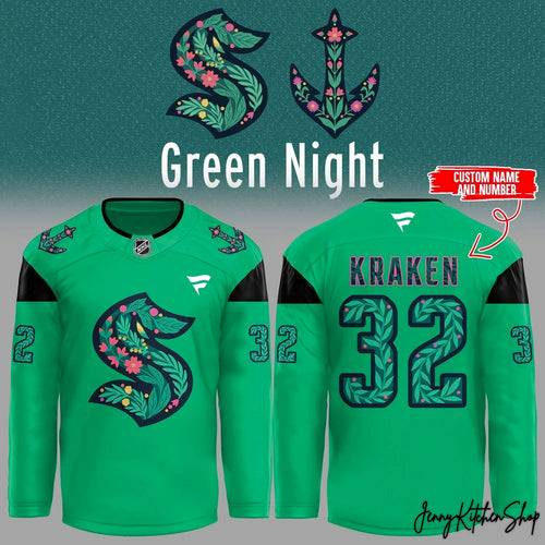 Seattle Kraken Green Light 2026 Special Hockey Jersey