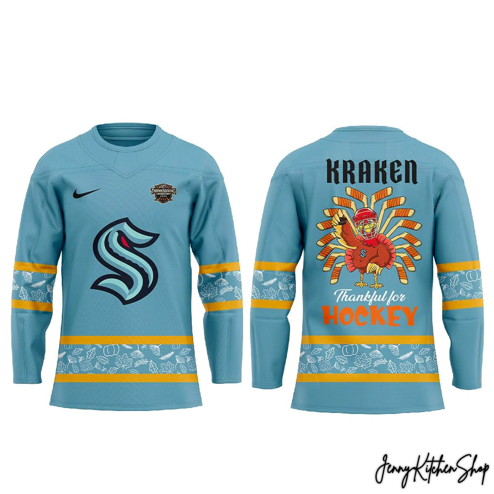 Seattle Kraken Happy Thanksgiving 2025 Limited Hockey Jersey