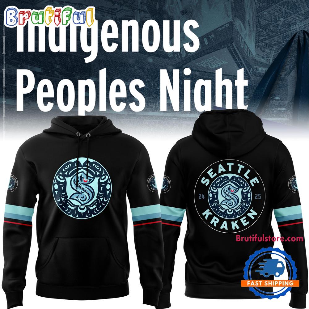 Seattle Kraken Indigenous Peoples Night Black Hoodie T-Shirt