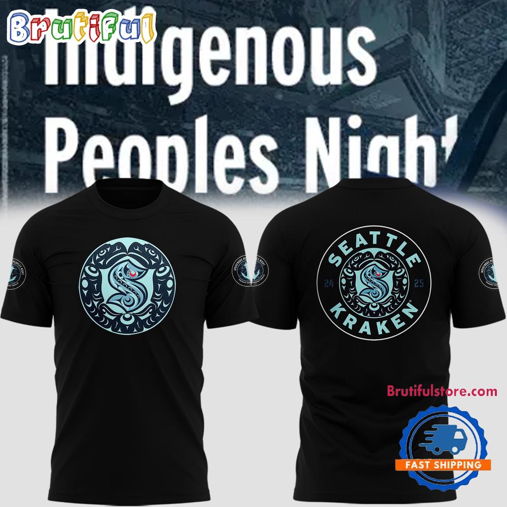Seattle Kraken Indigenous Peoples Night Black Hoodie T-Shirt