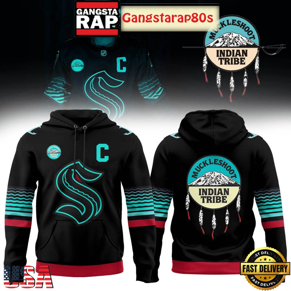 Seattle Kraken Muckleshoot Indian Tribe Unisex 3D Hoodie