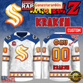 Seattle Kraken x Dragonball Z Super Aura Custom Hockey Jersey