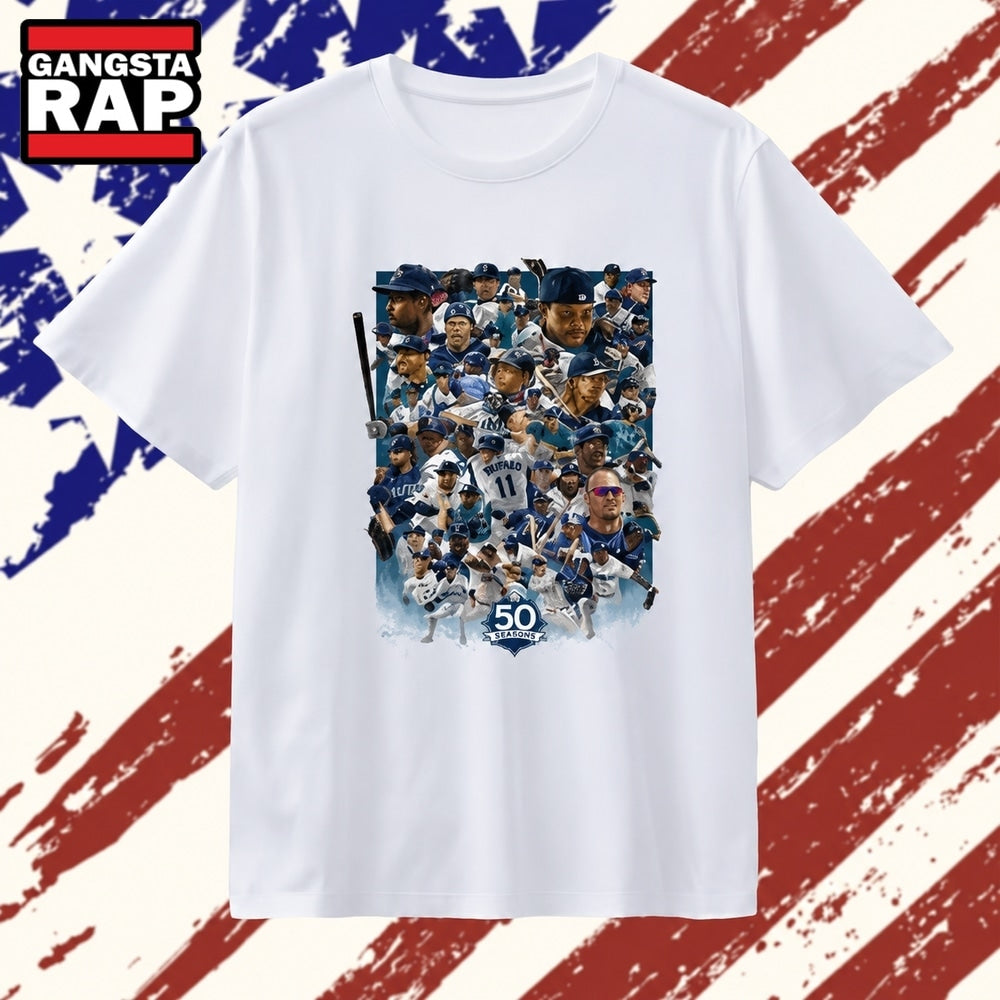 Seattle Mariners 50 Seasons Collage MLB T Shirt