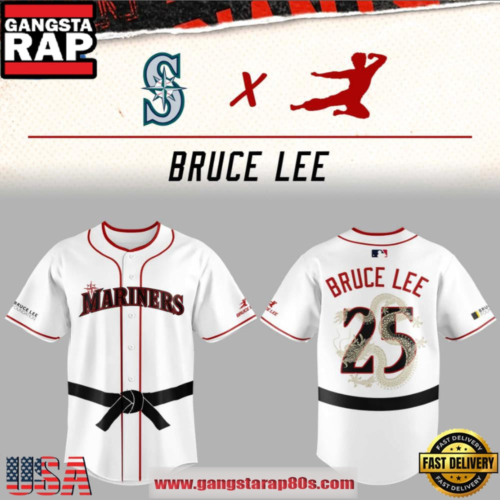 Seattle Mariners Bruce Lee Night 2025 Limited Edition Baseball Jersey Shirt