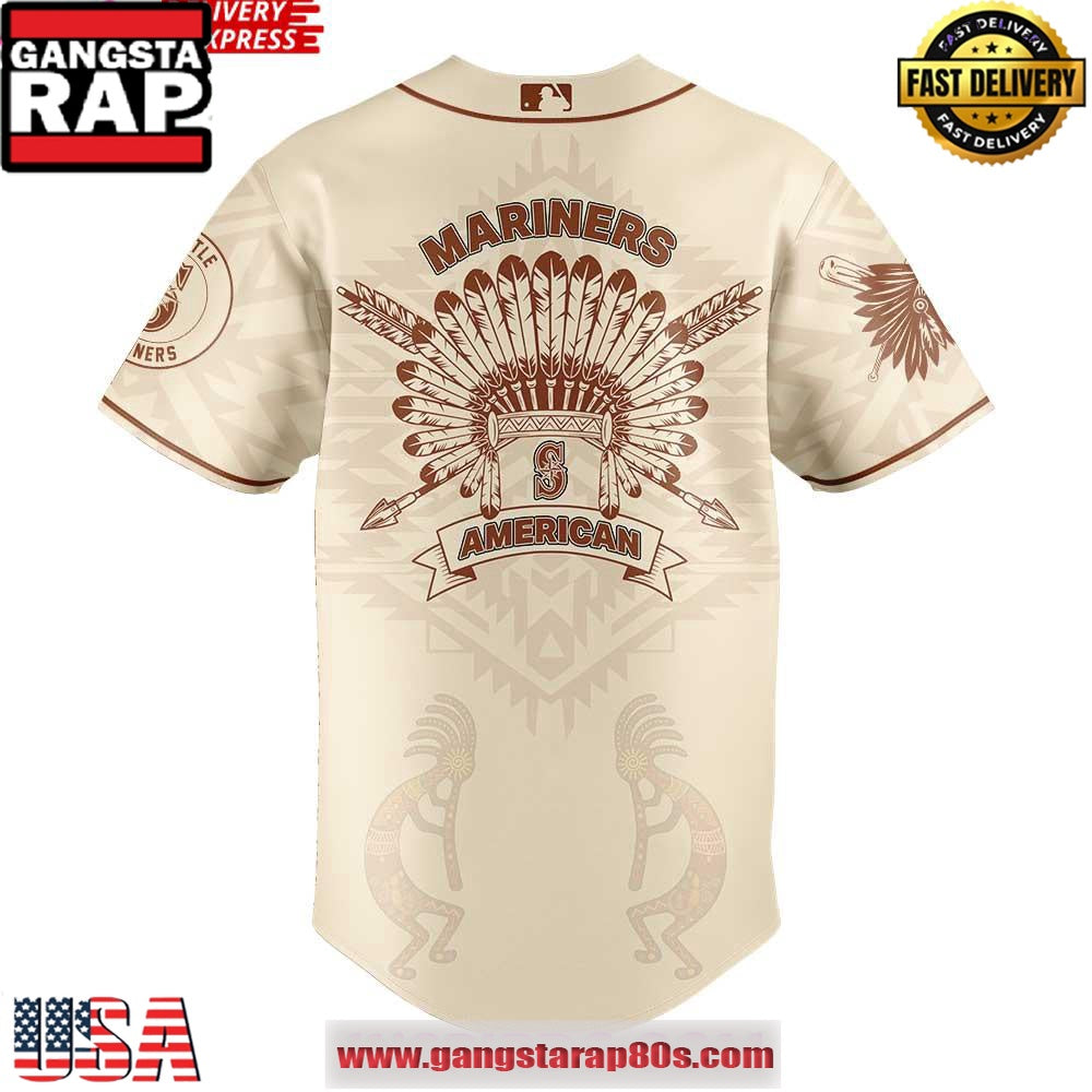 Seattle Mariners Native American Heritage Month 2025 Baseball Jersey Shirt