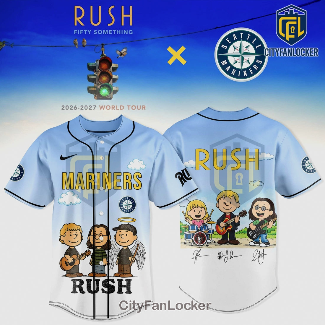 Seattle Mariners Rush Fifty Something 2026 World Tour Baseball Jersey