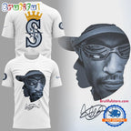 Seattle Mariners x ICHIRO 2025 Signature White Hoodie T-Shirt