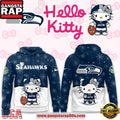 Hello Kitty x NFL Seattle Seahawks 2025 Football Christmas Hoodie Shirt