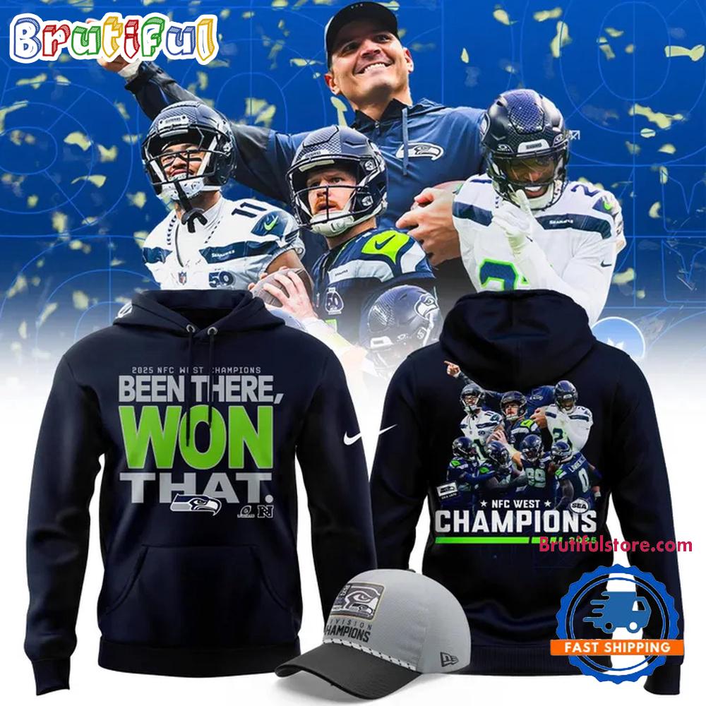 Seattle Seahawks 2025 NFC West Division Champions Been There Won That All Team Hoodie