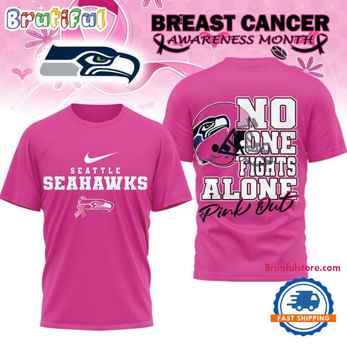 Seattle Seahawks 2025 NFL Breast Cancer October Limited Edition 3D Shirt