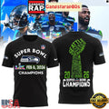 Seattle Seahawks 2026 Champions Super Bowl LX Black 3D Shirt