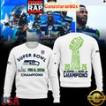 Seattle Seahawks 2026 Champions Super Bowl LX White Hoodie Shirt