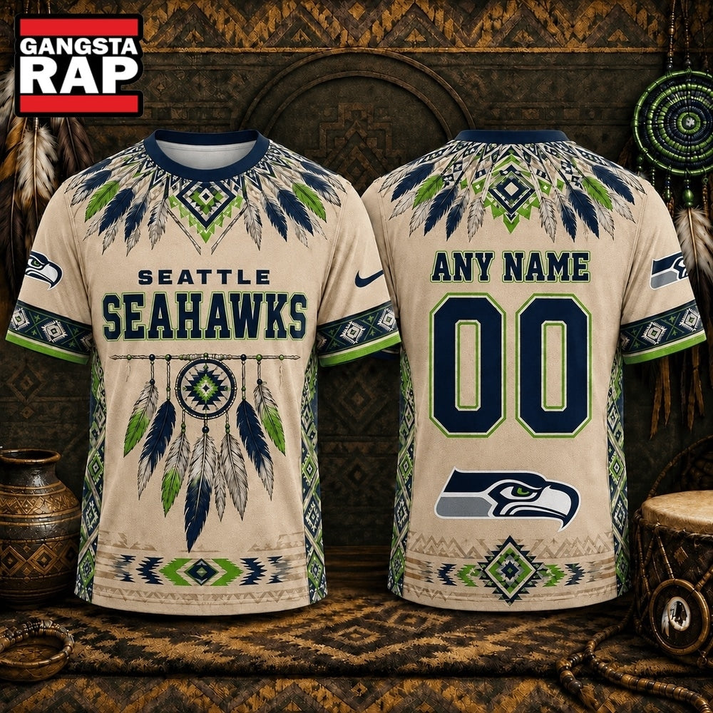 Seattle Seahawks 2026 NFL Native American Heritage 3D Shirt, Football New Design Shirt
