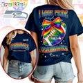 Seattle Seahawks 2026 NFL Pride Month Football Bow Unisex 3D Shirt