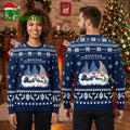 Seattle Seahawks Christmas Gnome Trio Snowflake Football Ugly Christmas Sweater