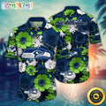 Seattle Seahawks Hawaii Shirt Flower Colorful Coastal Wear