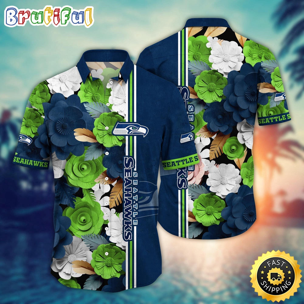 Seattle Seahawks Hawaii Shirt Flower Laid Back Hawaiian Charm