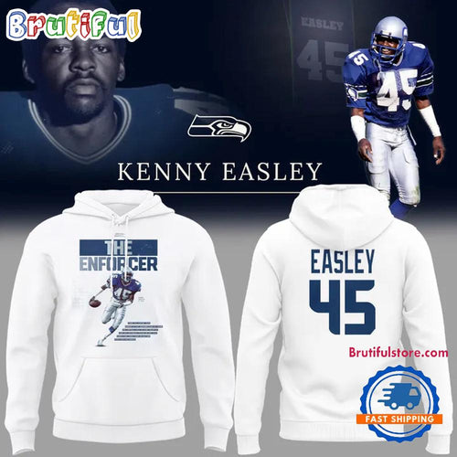 Seattle Seahawks Kenny Easley Tribute Limited Edition White Hoodie