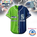 Seattle Seahawks Mix Seattle Mariners Sporty New Design Baseball Jersey