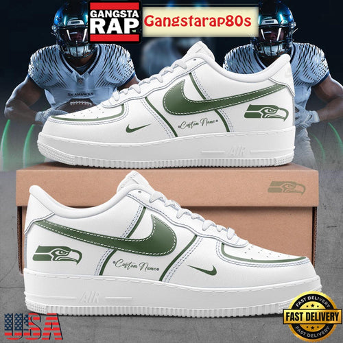 Seattle Seahawks New Rivalries 2025 Custom Air Force 1 Shoes Running Sneakers