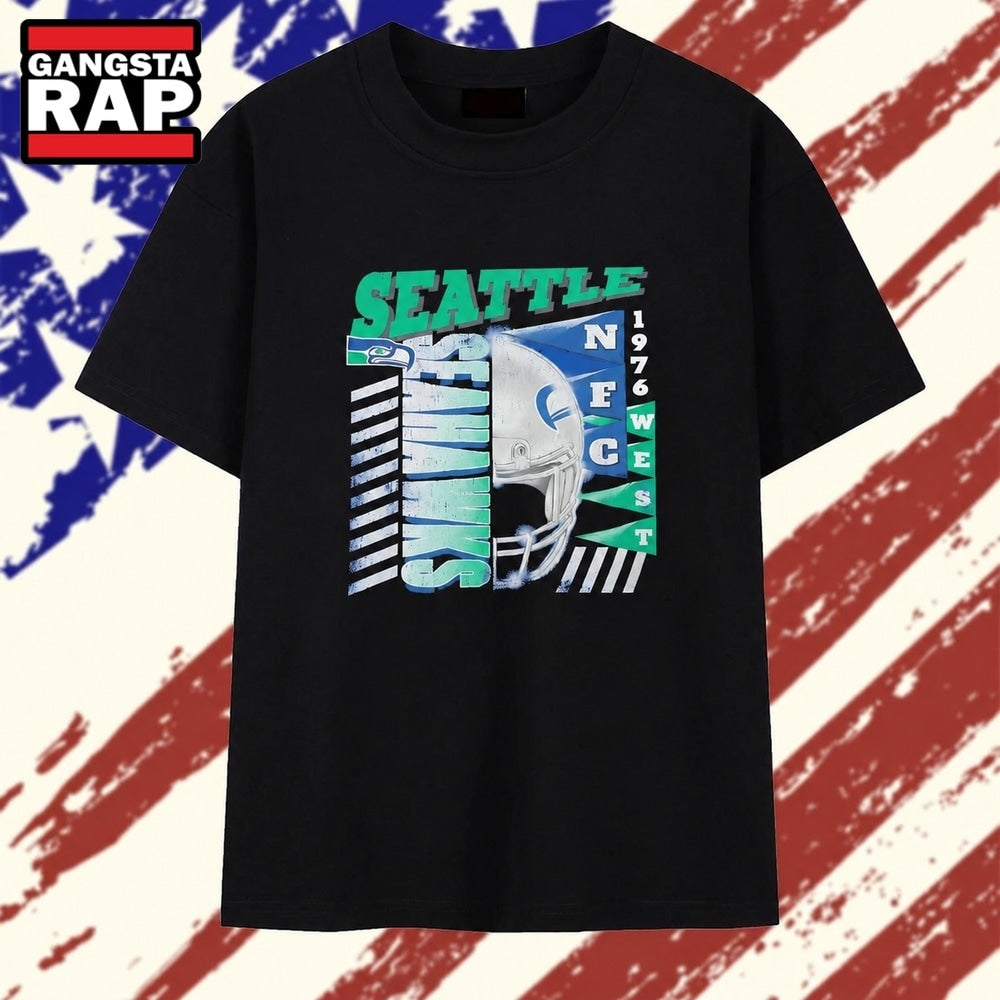 Seattle Seahawks NFC West 1976 logo T Shirt