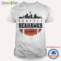Seattle Seahawks NFL 2025 City Skyline T Shirt