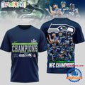 Seattle Seahawks NFL 2026 Super Bowl All Team Player 3D Shirt