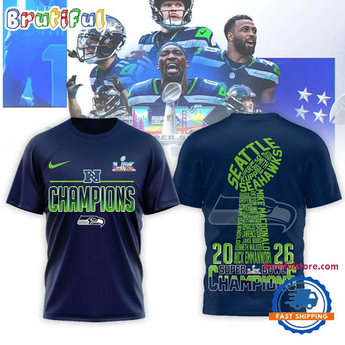 Seattle Seahawks NFL 2026 Super Bowl LX New Design 3D Shirt