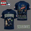 Seattle Seahawks NFL 9 11 25th Anniversary Never Forget Memorial 3D T Shirt, Football New Design Shirt