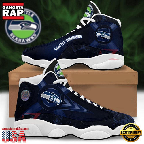 NFL Seattle Seahawks New Design Air Jordan 13 Running Sneakers Shoes For Fans