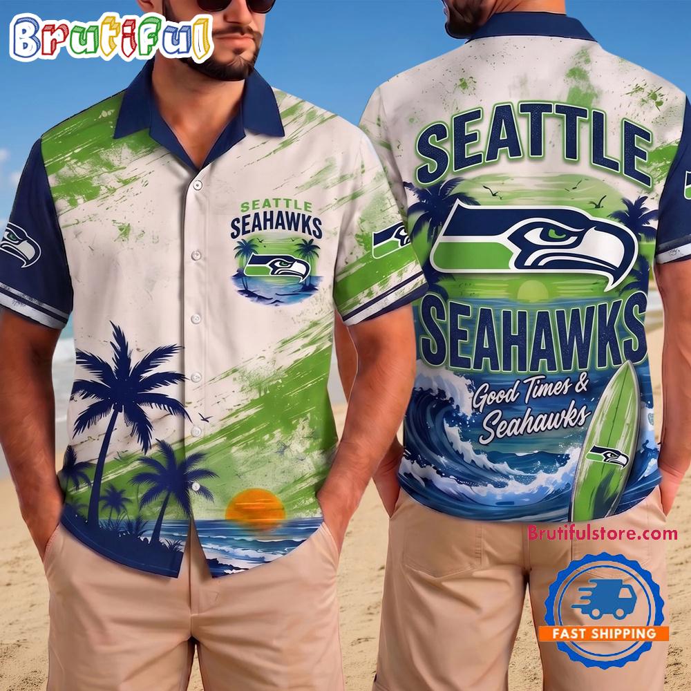 Seattle Seahawks NFL Beach Vibes Team Summer Hawaiian Shirt