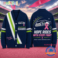 Seattle Seahawks NFL Breast Cancer Hope Rides With Every Fight Cardigan
