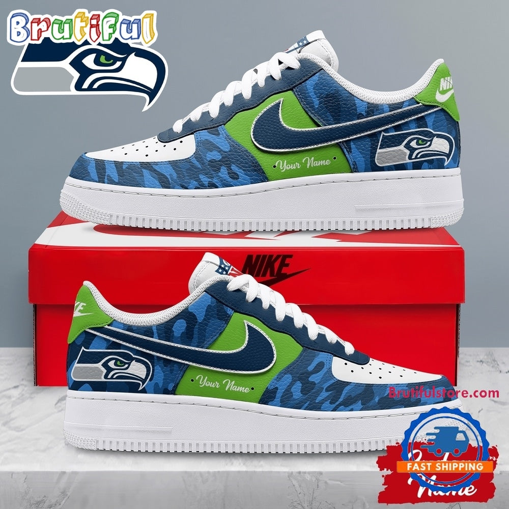Seattle Seahawks NFL End Zone Energy Custom Air Force 1 Shoes Sneaker