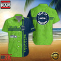 NFL Seattle Seahawks Logo Team Custom Name New Design Hawaiian Shirt