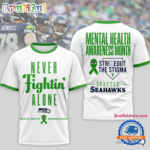 Seattle Seahawks NFL Mental Health Awareness Month 3D T Shirt