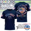 Seattle Seahawks NFL Military Appreciation Month New Design 3D Shirt
