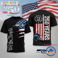 Seattle Seahawks NFL We The People USA 250th Anniversary Black T Shirt