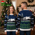 Seattle Seahawks Reindeer Snowflake Pattern Game Day Gift Ugly Christmas Sweater