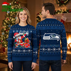 Seattle Seahawks Santa Claus Logo Ugly Christmas Sweater