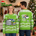 Seattle Seahawks Snoopy Peanuts Winter Scene Ugly Christmas Sweater