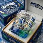Seattle Seahawks Super Bowl Champions 2026 Whiskey Glass