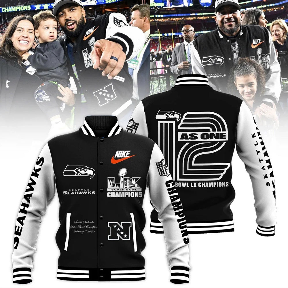 Seattle Seahawks Super Bowl LX Champions Special Edition Baseball Jacket
