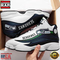 NFL Seattle Seahawks Team New Design Air Jordan 13 Running Sneakers Shoes