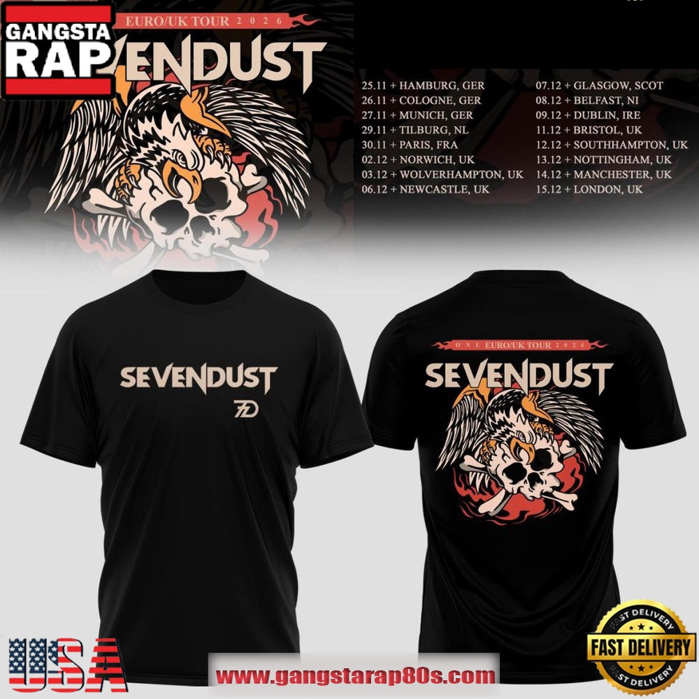 Sevendust Europe & UK Tour 2026 Unisex 3D Shirt